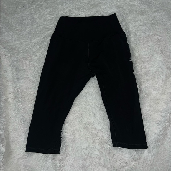 Aerie Offline Black Biker Shorts Long Length size Large - Picture 4 of 4